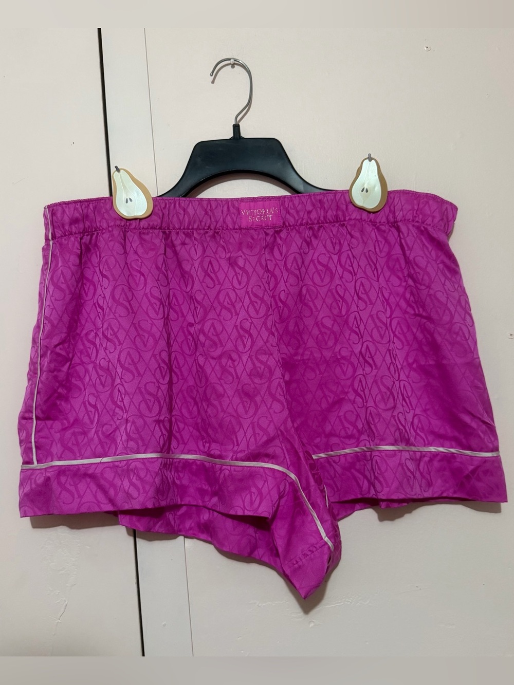 Victoria's Secret Hot Pink Satin Jacquard Shorts